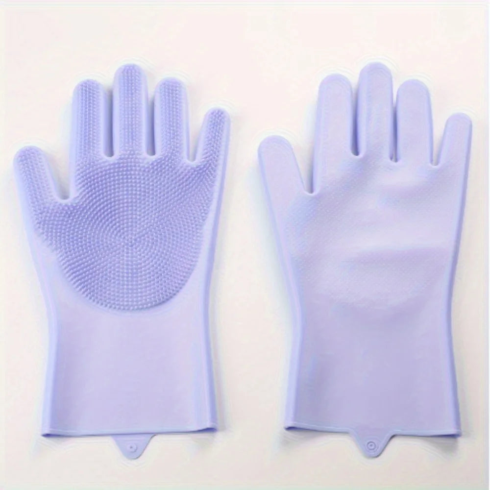 Pet Grooming Bathing Gloves Dog Cat Bathing Shampoo Scrubber Magic Massaging Cleaning Cleanner Sponge Silicon Hair Removal Glove