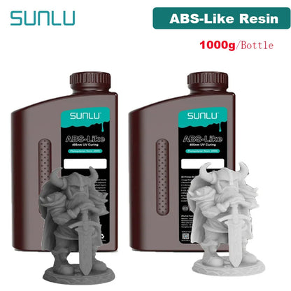 SUNLU UV ABS Like Resin 405nm 2KG 1KG/ Bottle Low Odor And Low Shrinkage For LCD 3D Printer Printing Material 3D Printing