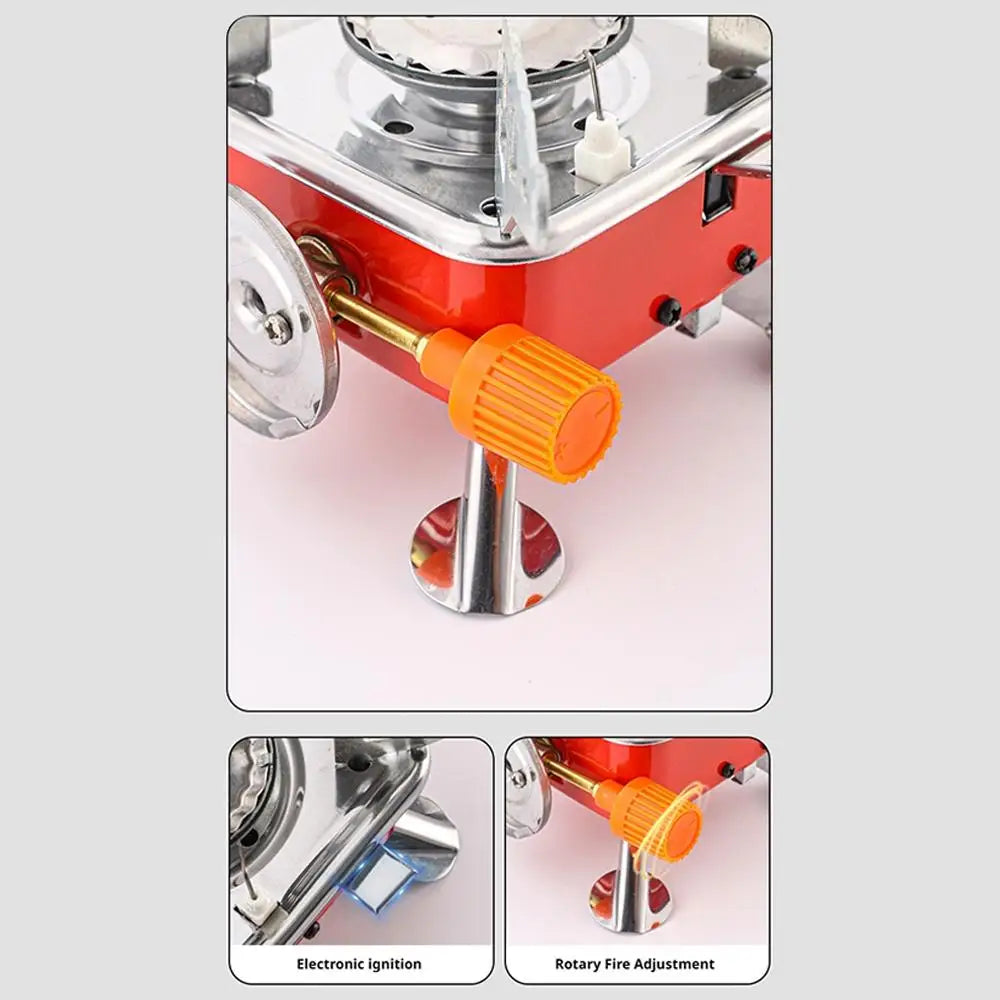 1pcs Camping Gas Stove Portable Folding Outdoor Backpacking Stove Tourist Equipment For Cooking Hiking Picnic