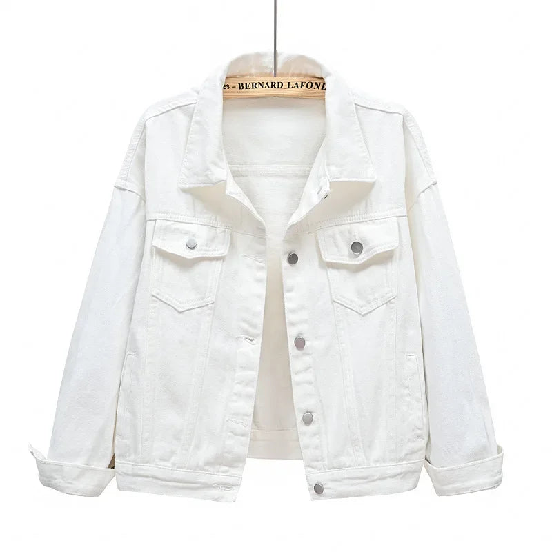 Y2k Denim Jeans Coat Cotton Women Button Spring Autumn Ropa Cardigan Punk Gothic Bomber Jacket Windbreaker Elegant Jackets