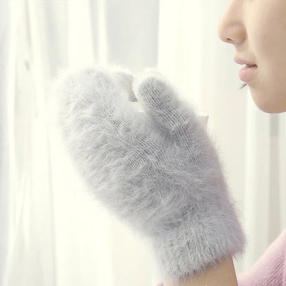 Gloves women's winter cute plush warm riding gloves women gloves womens gloves women winter gloves winter gloves women