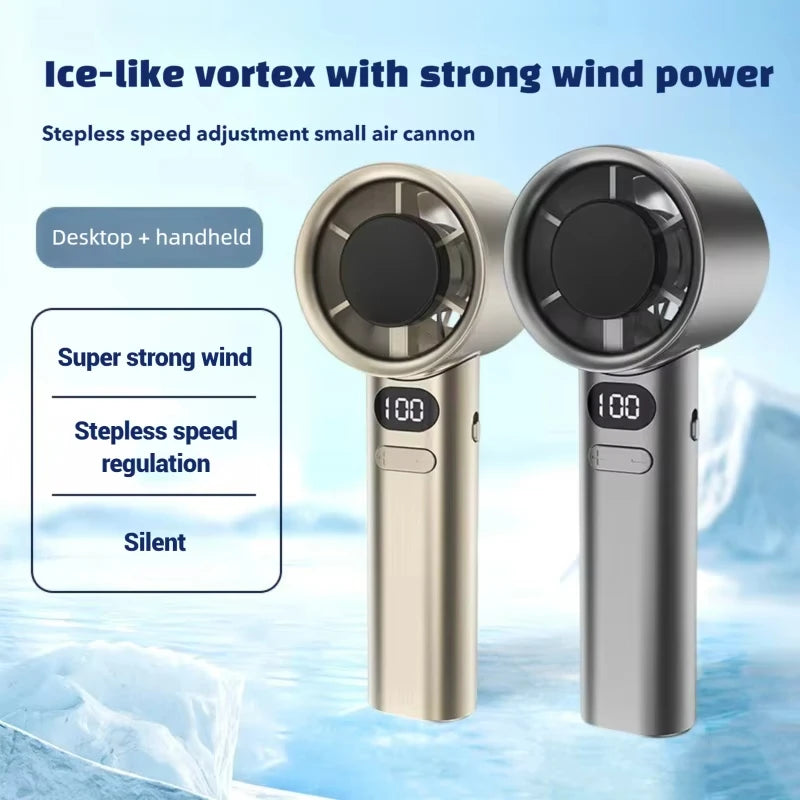 Lenovo 6000mah Handheld Cool Fan LED Digital Display Electric Hand Fans Ice Compress High-Speed Cool USB Rechargeable2026