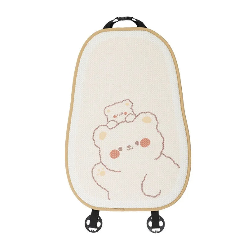Comfortable Cute Car Seat Covers Ice Silk Cartoon Car Seat Protector Cushion Cute Car Accessories Universal Seat Covers Full Set