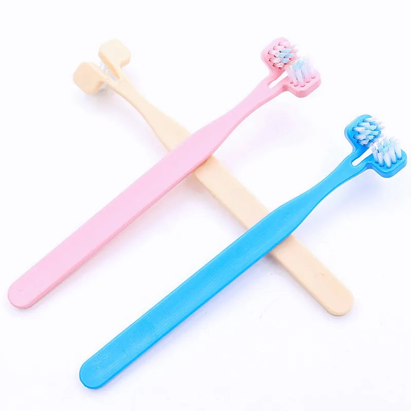 Dog Toothbrush Double Sided Pet Toothbrush Set Oral Care Double Head Toothbrushes 2PCS Set for Dog Teeth Cleaning Pet Products