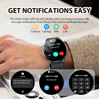LAXASFIT 2026 New Fashionable Men's Smart Watch Wireless Call Digital Fitness Tracker Sports Smartwatch For Women's Android iOS