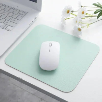 26X21cm Mouse Pad Universal Anti-slip Gaming Mouse Mat PU Leather Waterproof Cup Mats Coaster Laptop Desktop Mousepad