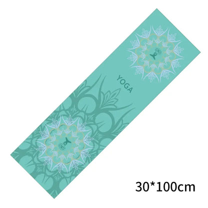 Yoga Cooling Sports Printed Towel 30*100cm Yoga Mat Cover Non-slip Gym Fitness Microfibre Travel Quick Drying Mat Pilates Gift