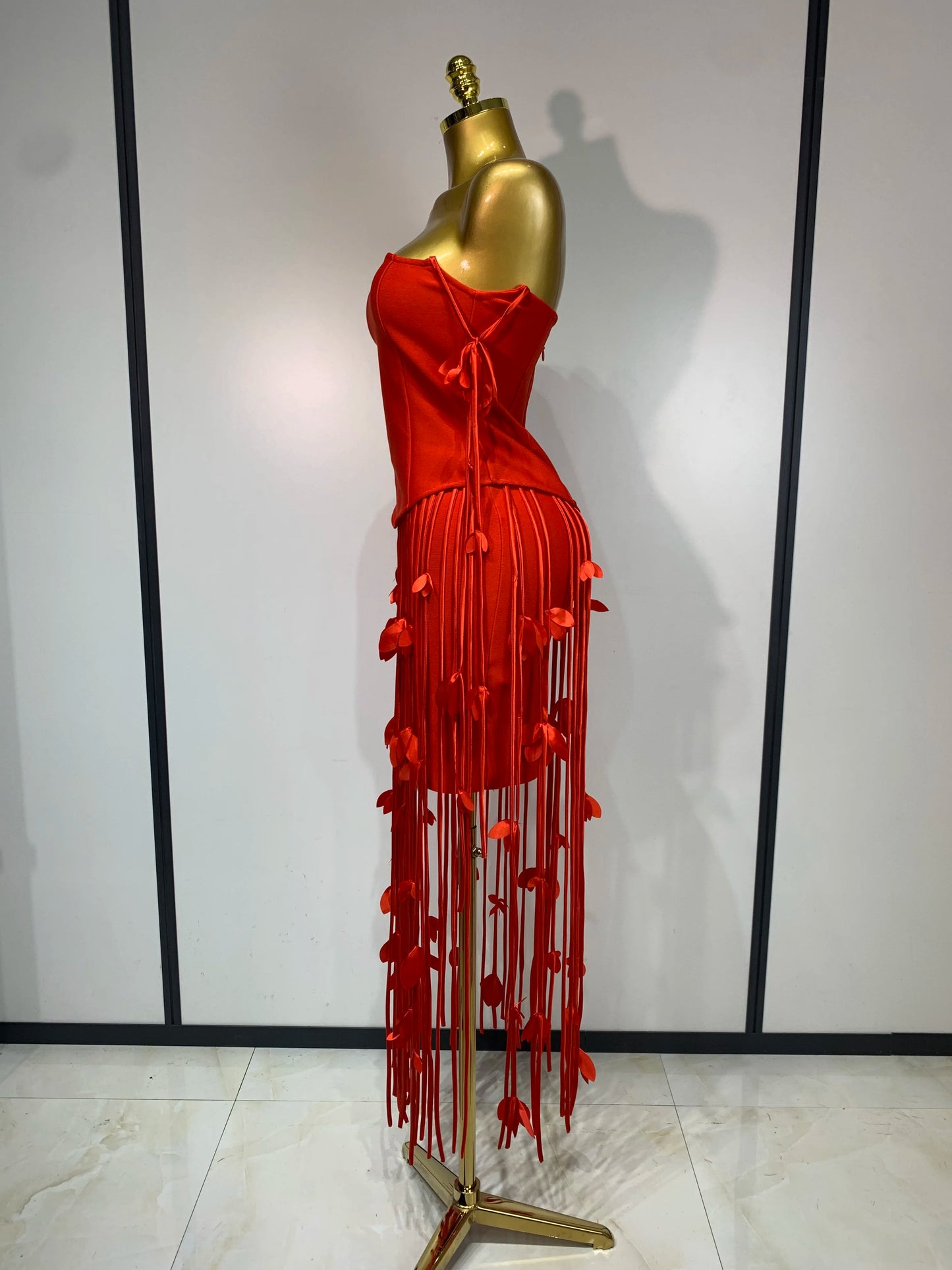 Women Sexy Off Shoulder Tassels Bodycon Bandage Dresses Elegant Evening Party Luxury Birthday Cocktail Wedding Guest Gowns