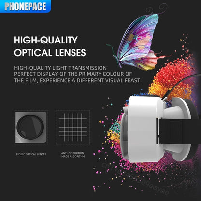 VR SHINECON 3D Virtual Reality Headset, Lightweight VR Glasses with 100° FOV for 4.7-6.53" Phones, Immersive Home Theater/Gaming