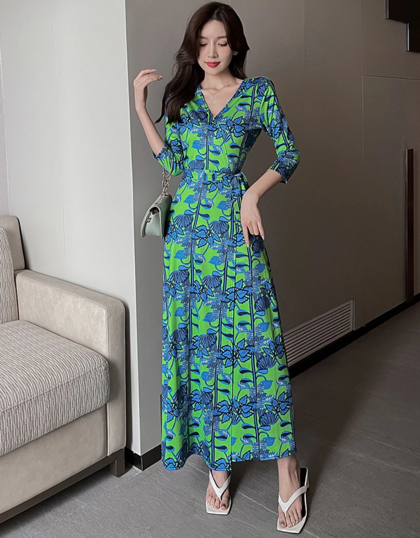 ZAROY Women Wrap Long Dress Summer Sexy V Neck Side Split Party Club Dress Chic Streetwear Elegant Evening Slim Beach Vestidos