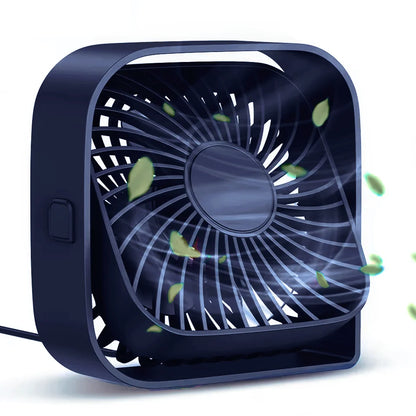 Portable desktop fan, USB powered mini desktop fan, capable of 360 ° rotation, suitable for offices, bedrooms, and study rooms