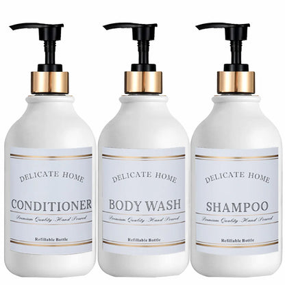 Soap Dispenser with Pump and Labels Dish Soap Dispenser for Kitchen Sink Countertop Decoration Refill Hand Wash Bottle