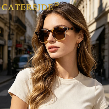 CATERSIDE Fashion Men Sunglasses Small Frame Square Personalized Design Sun Glasses Women Travel Party Business Festival Gift