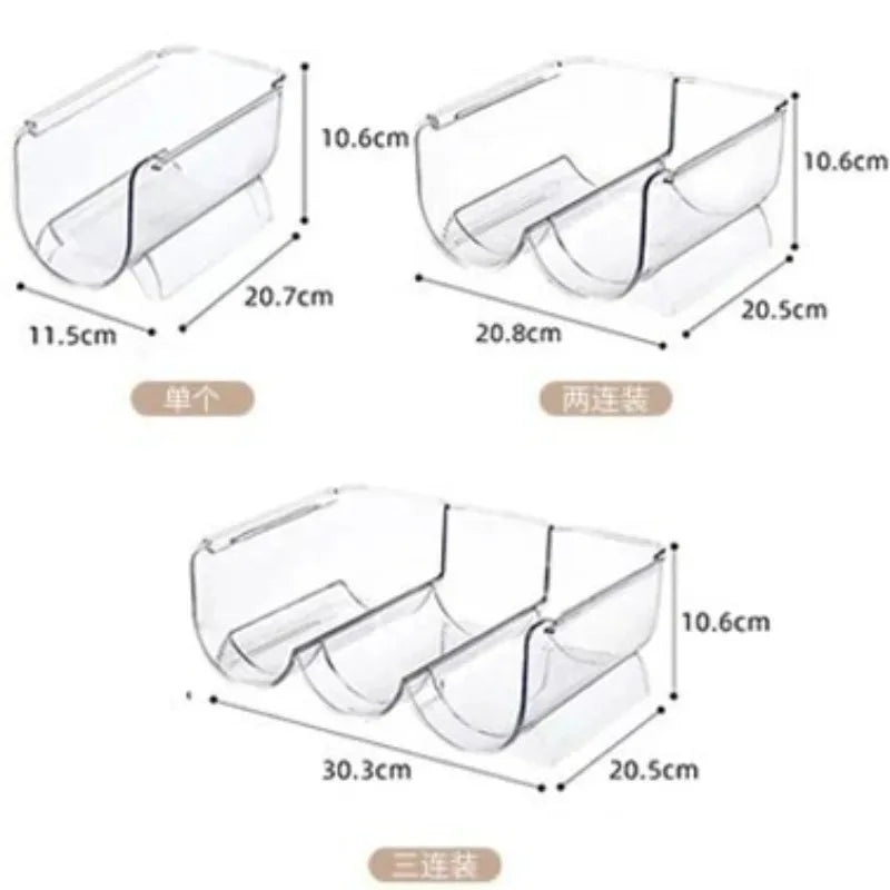 Stackable Acrylic Cup Holder Wine Water Bottle Organizer Clear Plastic Storage Rack for Kitchen Pantry Desktop Home Office