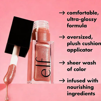 ELF Shimmer Highlight Lip Honey Oil Moisturizes Nourishes Plump Lips and Reduces Lip Lines，The Pre-makeup Gel Moisturizes Glaze