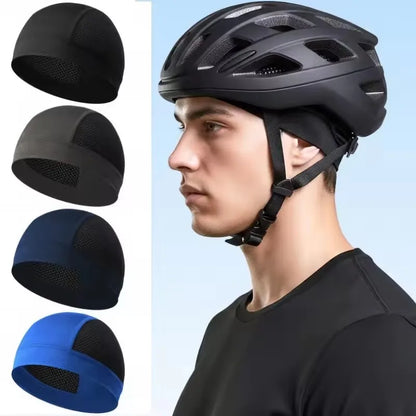 Motorcycle Helmet Cap: Outdoor Cycling and Mountain Biking Cap, Sweat-Wicking and Breathable Mesh Head Cover