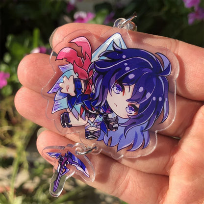Honkai: Star Rail Kafka March 7th Dan Heng Clara Pom-Pom Cosplay COSTUME Keychain Accessories Key Chain Pendant Prop Xmas Gift