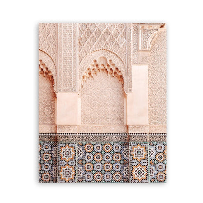 Moroccan Wall Art Canvas Print Marrakesh Architecture Poster Boho Wall Decor Terracotta Art Picture Decoration Painting for Home