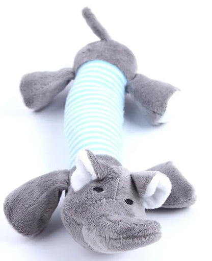 Cute Plush Squeak Toys Pet Wolf Rabbit Animal Plush Toys Dog Chew Whistling Involved Squirrel Dog Toy Funny Pet Products