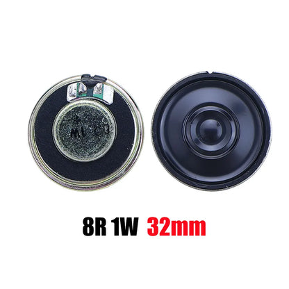 2PCS 8R 32R 0.5W 1W 2W Mini Speaker 8 Ohm 32 Ohm Loud Speaker Diameter 20mm 23mm 26mm 28mm 30mm 32mm 36mm 40mm 45mm Loudspeaker