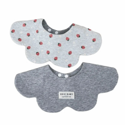 Comfortable Cartoon Baby Feeding Bib Cotton Two-sided Usable Cute Saliva Towel Washable Skin-friendly Teething Bib Newborn Care