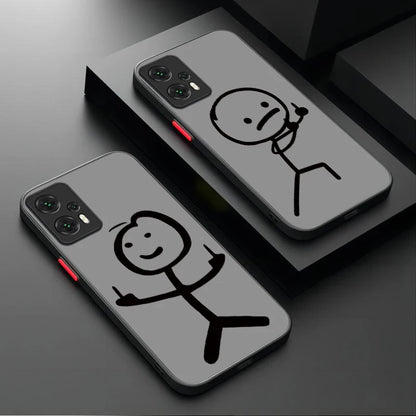 Flork Minimalist Comic Figurine Case for Xiaomi 14T 13T 12T 11T 10T 9T Pro Mi 14 13 12 10 11 Lite 5G NE Shockproof Full Cover