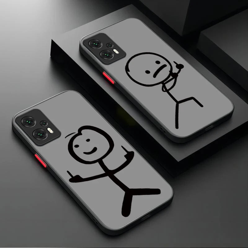 Flork Minimalist Comic Figurine Case for Xiaomi 14T 13T 12T 11T 10T 9T Pro Mi 14 13 12 10 11 Lite 5G NE Shockproof Full Cover