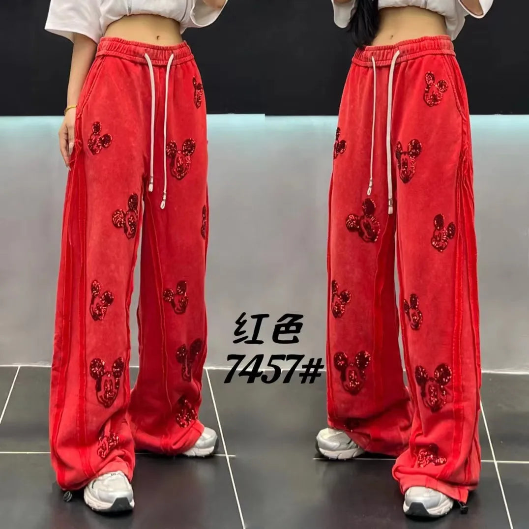 Original Design Sense Long Slacks 2025 Autumn New Fashionable Loose Casual Pants Ladies With Draped Straight Wide-Leg Trousers