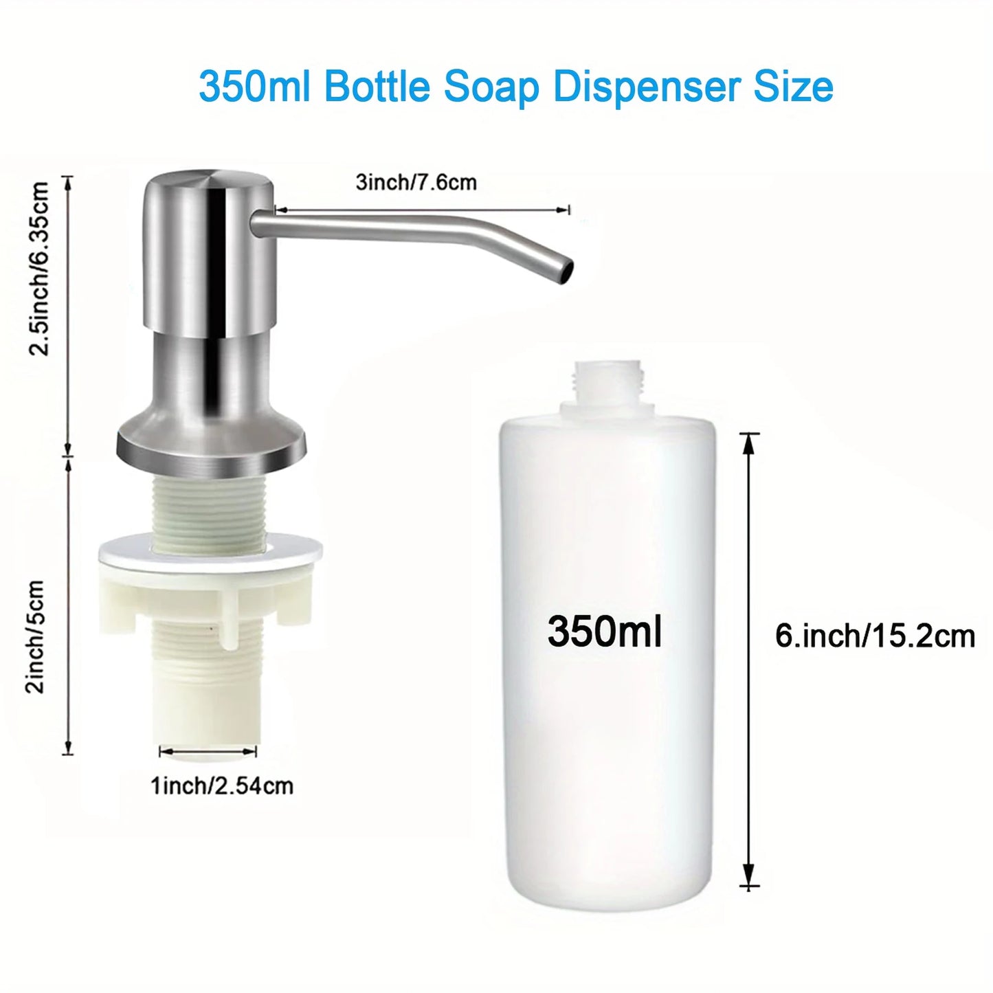 Soap Dispenser for Kitchen Sink, Built in Kichen Sink Soap Dispenser, Extension Tube Kit Or Bottle