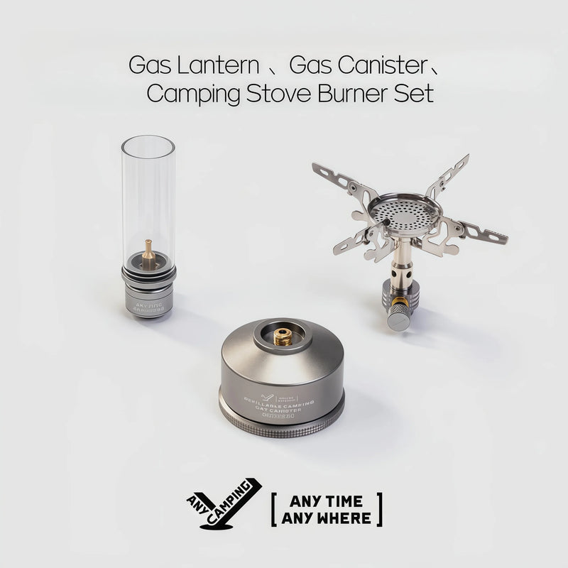 Outdoor Camping Gas Stove, Lightweight Portable Mini Burner, Separate Stove Head for Tea Cooking Hiking Backpacking