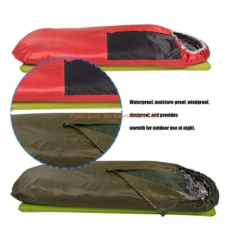 C4DE Heat Reflective Weatherproofed Coated Sleep Bag Reusable Outdoor Sleep Bag