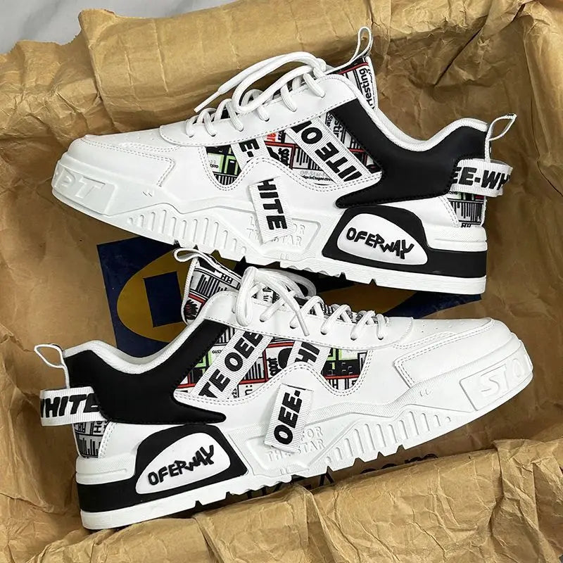 Casual Fashion Leather Sneakers New Skateboard Men Shoes Outdoor Running Sports Shoes Hiking Tennis Platform Luxury Footwear New