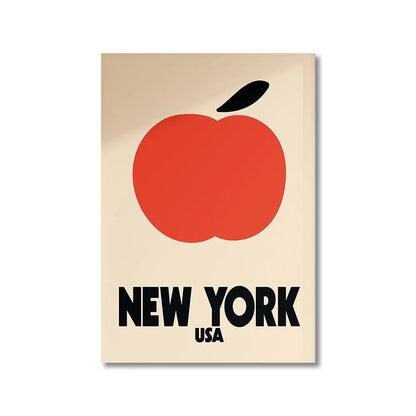 Nordic Simple City Landscape Poster London New York Paris Rome Mid Century Wall Art Decor Canvas Painting Gifts Home Decorative