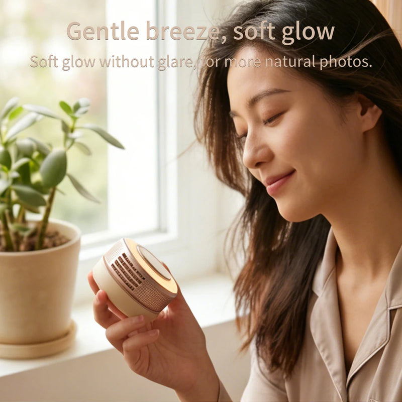 Portable Fan Mini Handheld Rechargeable Bladeless Electric Fan Suitable for Outdoor Ventilation With magnetic attachment