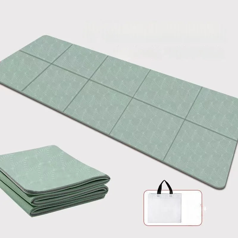 Foldable Yoga Mat Portable Thickened Fitness Mat For Pilates And Floor Exercises Double-sided Non-slip Nap Mat
