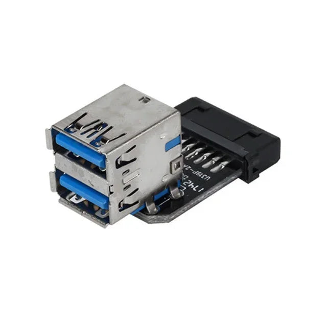 Motherboard USB 3.0 19/20Pin To Two Ports USB 3.0 A Socket Internal USB Converter Adapter for Desktop PC Mainboard Expansion