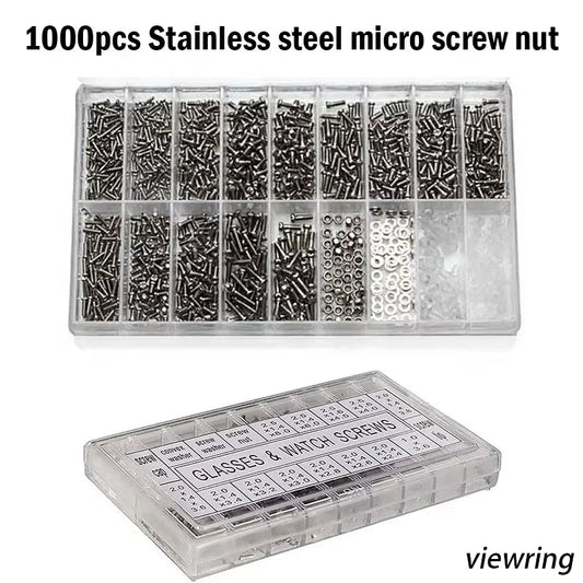 Screw Kit For Glasses, Nose Holder, Frame Nut, Spacer For Glasses Without Frame, Accessories, Box Of 18 Screws Specification
