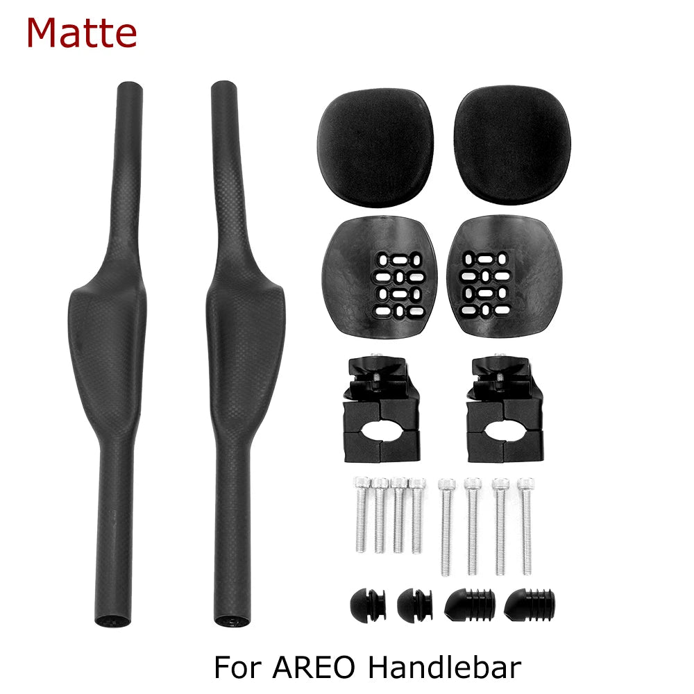 ULLICYC Road Bike Triathlon Time Trial,3K Full Carbon Matte/Glossy Bicycle Rest TT Handlebar 35° For Aero Extension Handlebar