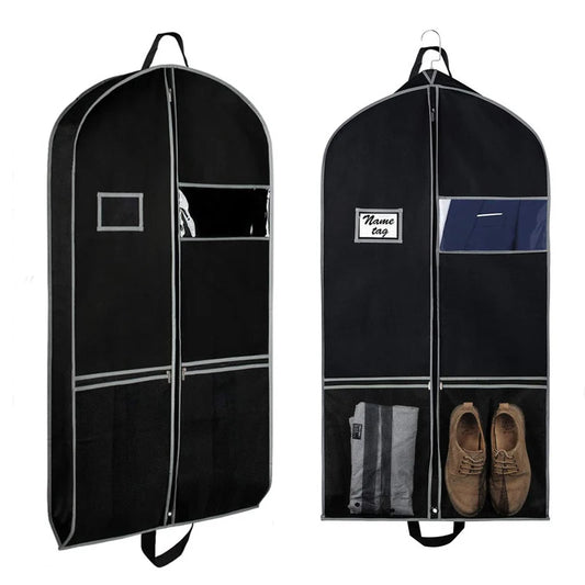 Garment Bag Suit Bags for Travel and Storage Gusseted Zipper Suit Cover Protector with Large Accessory Pockets and Carry Handles