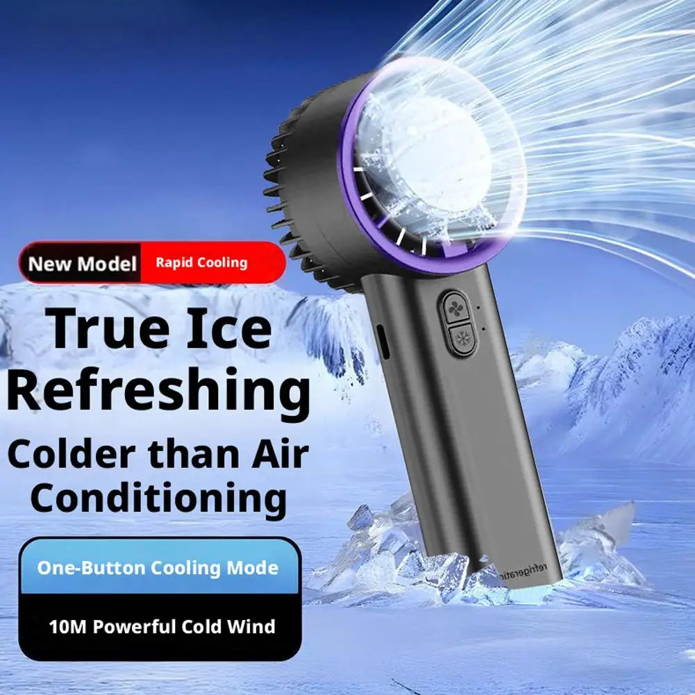 Portable High Speed Cooling Handheld Fan 18650 high-performance battery High Airflow with Outdoor Portable Fan