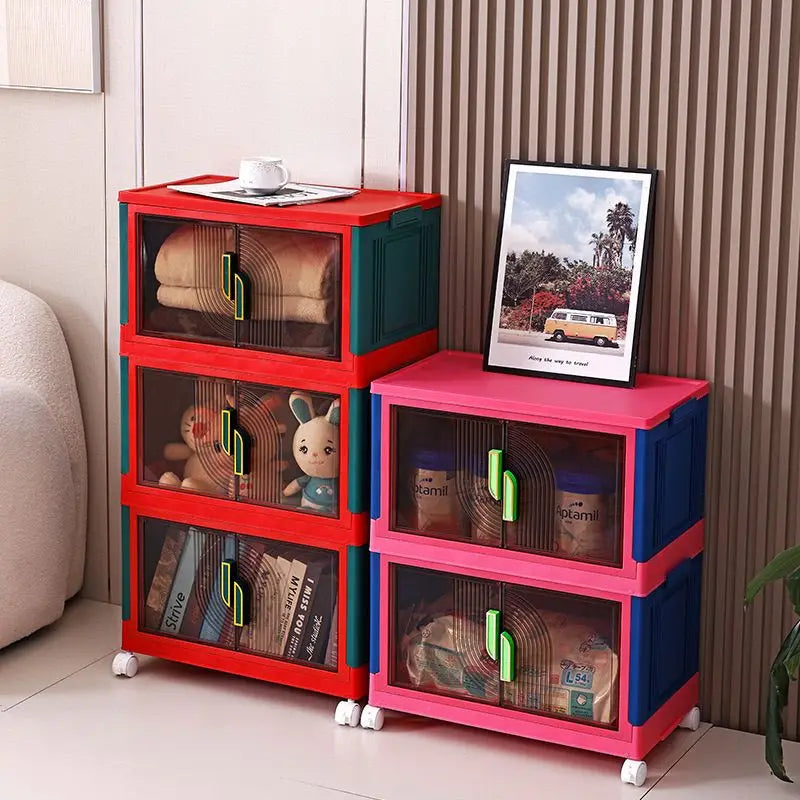 Bedroom Storage Box Clothing Cabinet Organizing Foldable Living Room Storage Cabinet Stationery Toy Organization Boxes Kitchen
