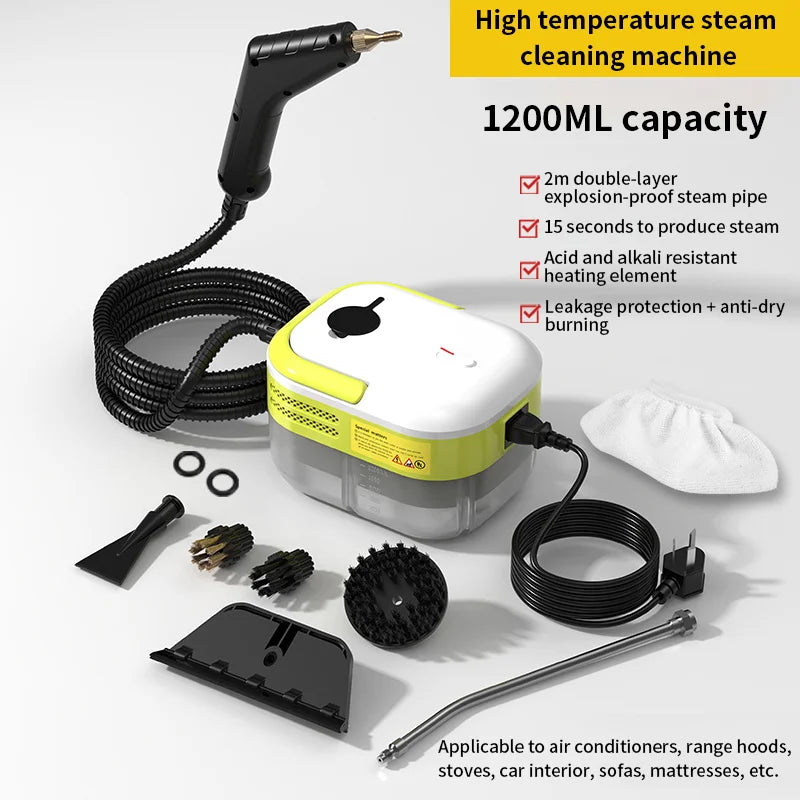 Steam Cleaner High Pressure Temperature Handhled Steam Mop Commercial Household Air Conditioner Kitchen Hood Car Cleaner EU/US