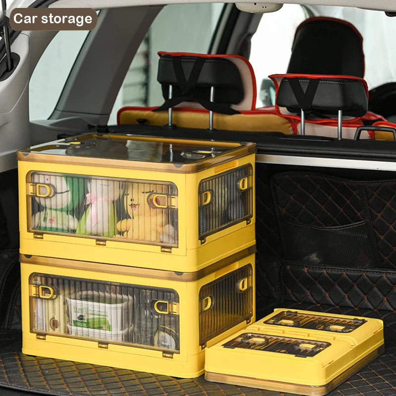 Foldable Storage Box Closet Organizer with Wheels Outdoor Stackable Sundries Organizer Clothes Quilts Toys Books Storage Box