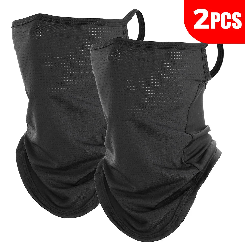 Breathable Scarf Half Face Mask Summer Quick-drying Neck Gaiter Cover Hanging Ear Sun Protection Bandana Neckerchief Headwear