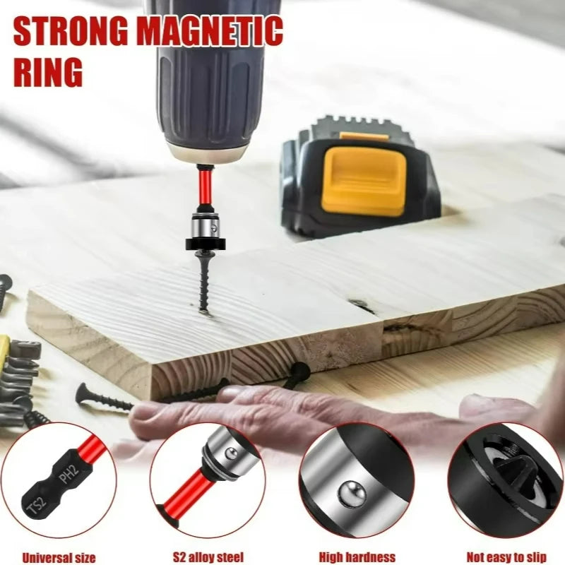 Magnetic Positioning Screwdriver Bits Drywall Screw Bit wide Gypsum Board Plasterboard Screws Locating Batch Head Drilling Tools