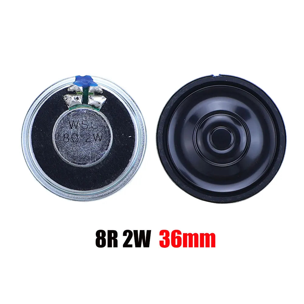 2PCS 8R 32R 0.5W 1W 2W Mini Speaker 8 Ohm 32 Ohm Loud Speaker Diameter 20mm 23mm 26mm 28mm 30mm 32mm 36mm 40mm 45mm Loudspeaker