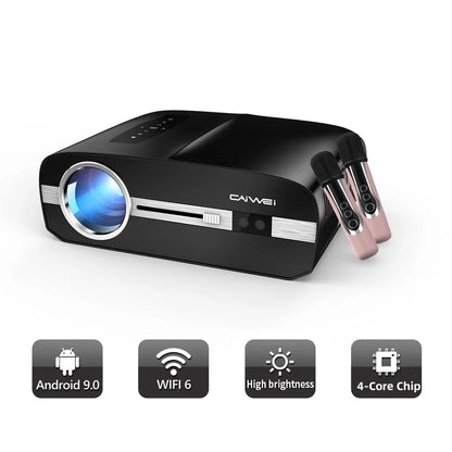 Android Smart TV 4K Projector Auto Focus Daylight Projector for Movies Home Theater WIFI 6 3800 ANSI Beam Projector With Karaoke