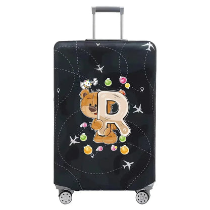 Travel Suitcase Set Is Suitable for 18-32 Inch Stretch Fabric Covers Travel Accessories Luggage Protection Covers Bear Printing