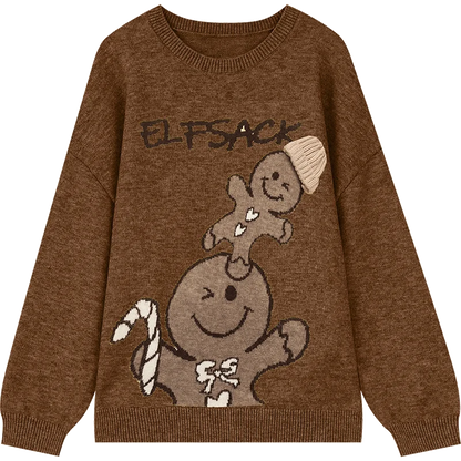 ELFSACK 2024 Autumn New Arrivals Colorful Christmas Y2K sweater Knitwear for women