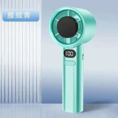 Portable Handheld Fan 120 Wind Speeds Mini Bladeless Hand Fan USB Rechargeable Highspeed Fans Camping Electric Fans Air Cooler